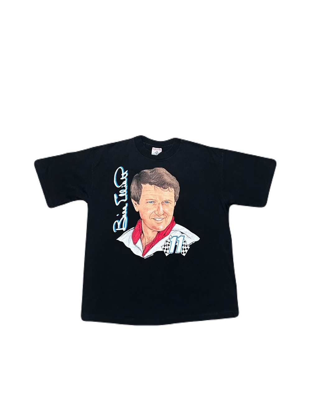 Vintage 1992 Bill Elliott Shirt Size XL Black Photo Single Stitch Made USA